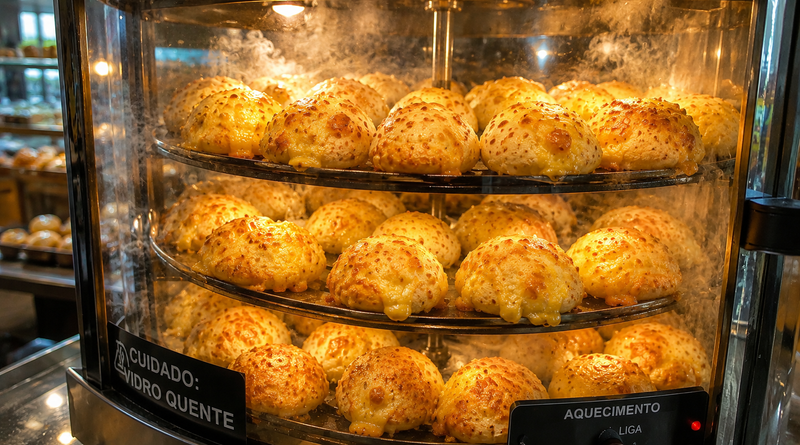 Forno Giratorio Assando Pão De Queijo Na Padaria Padre Liberio Em Nova Serrana